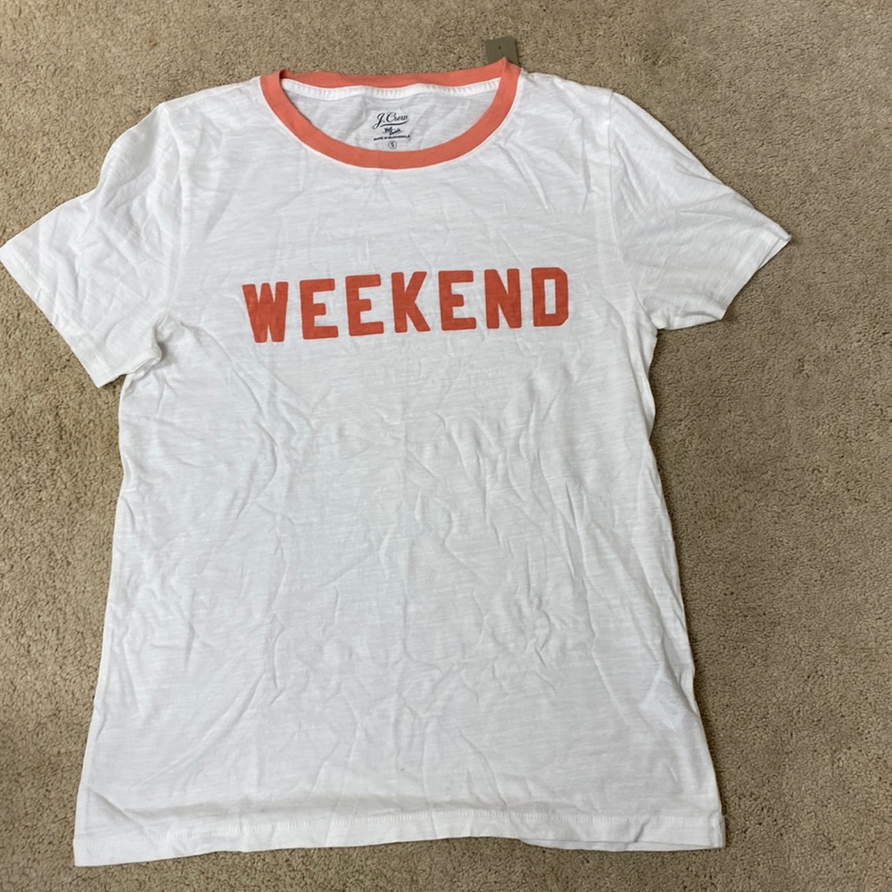 J. crew Vintage “weekend” t-shirt.  Small.  Brand new with tags